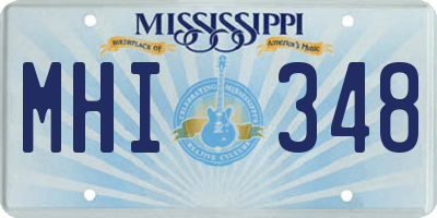 MS license plate MHI348