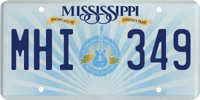 MS license plate MHI349