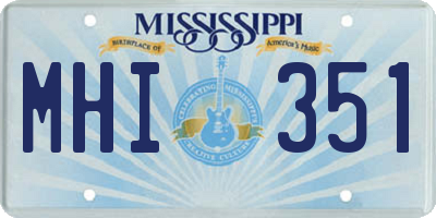 MS license plate MHI351