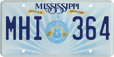 MS license plate MHI364