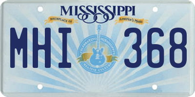 MS license plate MHI368