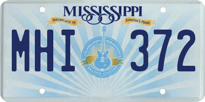 MS license plate MHI372