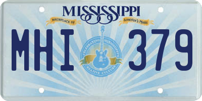 MS license plate MHI379
