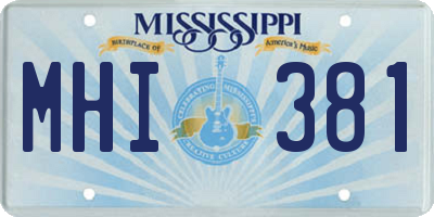 MS license plate MHI381