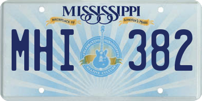 MS license plate MHI382