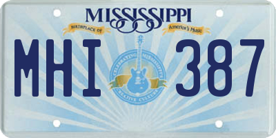 MS license plate MHI387