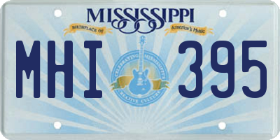 MS license plate MHI395