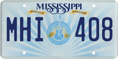 MS license plate MHI408