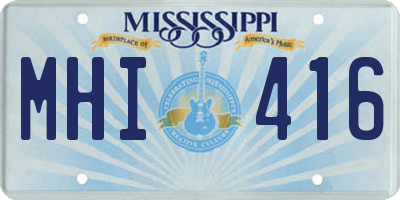 MS license plate MHI416
