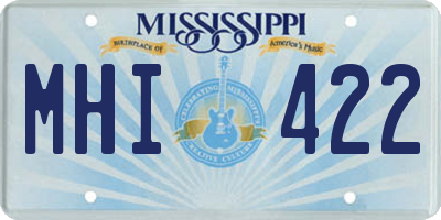 MS license plate MHI422