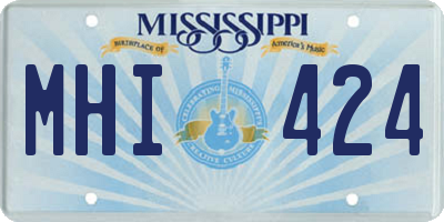 MS license plate MHI424