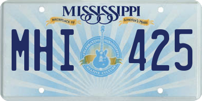 MS license plate MHI425