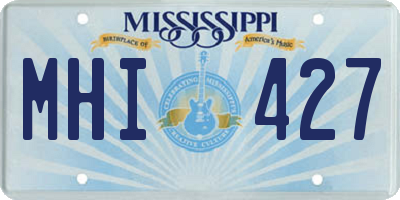 MS license plate MHI427