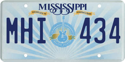 MS license plate MHI434