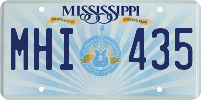 MS license plate MHI435