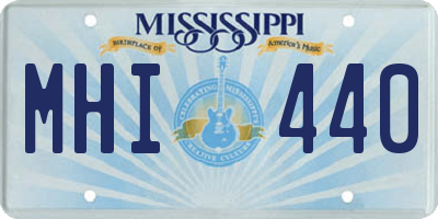 MS license plate MHI440