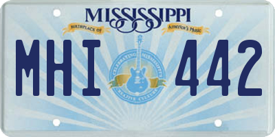 MS license plate MHI442
