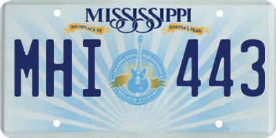 MS license plate MHI443