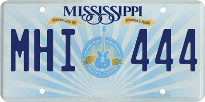 MS license plate MHI444