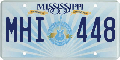 MS license plate MHI448