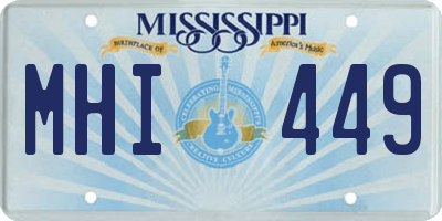 MS license plate MHI449