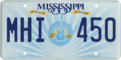 MS license plate MHI450