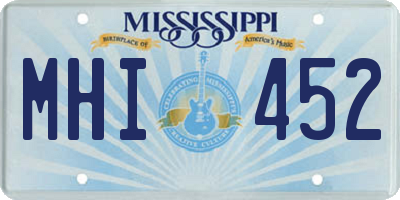 MS license plate MHI452