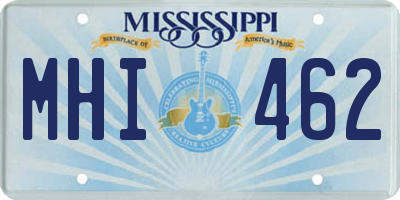 MS license plate MHI462
