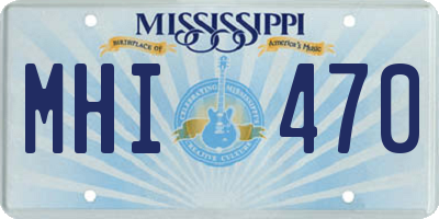 MS license plate MHI470