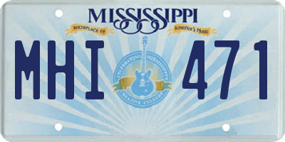 MS license plate MHI471