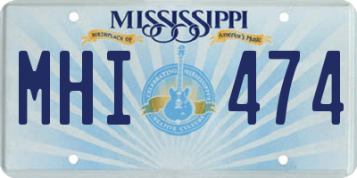 MS license plate MHI474