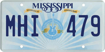 MS license plate MHI479