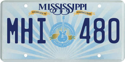 MS license plate MHI480