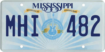 MS license plate MHI482