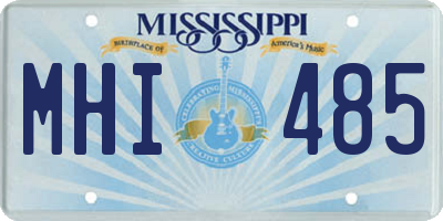 MS license plate MHI485