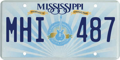 MS license plate MHI487