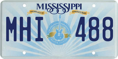MS license plate MHI488