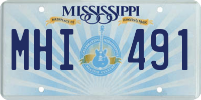 MS license plate MHI491