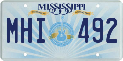 MS license plate MHI492