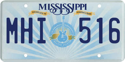 MS license plate MHI516