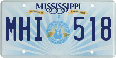 MS license plate MHI518