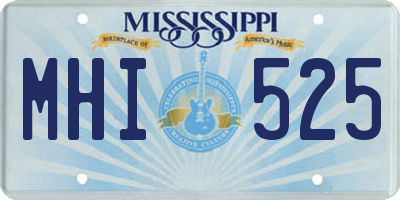 MS license plate MHI525