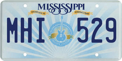 MS license plate MHI529