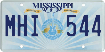 MS license plate MHI544