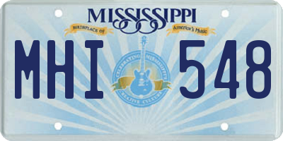 MS license plate MHI548