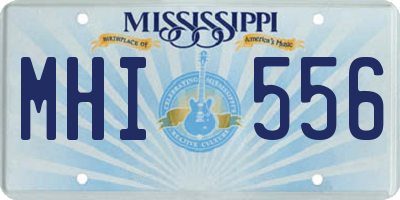 MS license plate MHI556