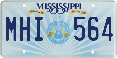 MS license plate MHI564