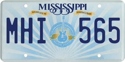 MS license plate MHI565