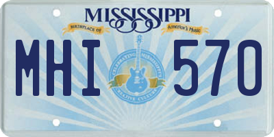 MS license plate MHI570
