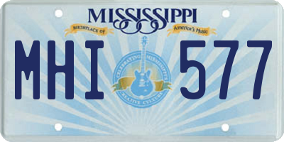 MS license plate MHI577